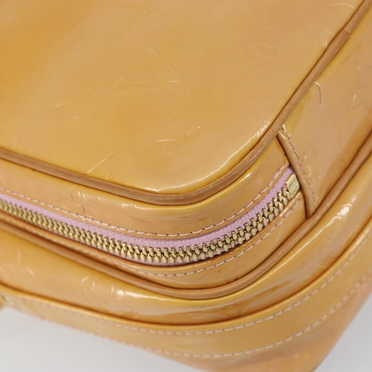 Louis Vuitton Wooster Handbag Monogram Vernis Yellow Patent_Leather Shoulder Bag