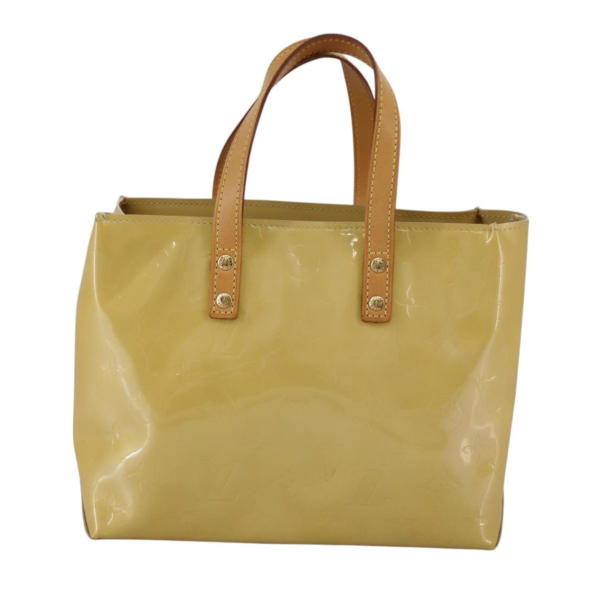 Louis Vuitton Reade Handbag Monogram Vernis Beige Patent_Leather Handbag