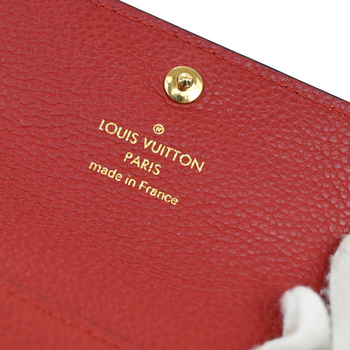 Louis Vuitton Pont Neuf Wallet Monogram Empreinte Leather Red Leather Wallets Accessory