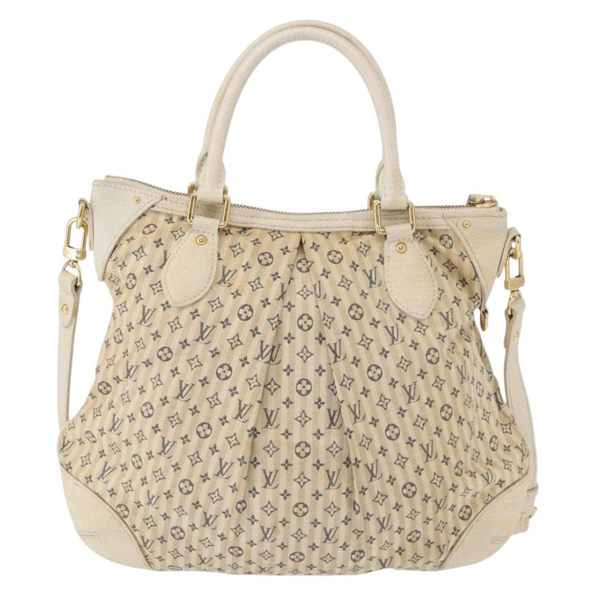 Louis Vuitton Marina Handbag Mini Lin Croisette Beige Canvas Handbag