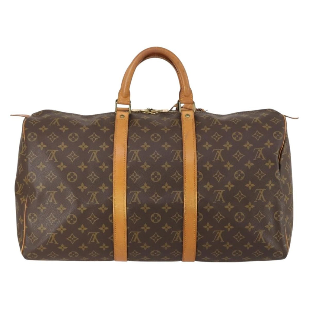 Louis Vuitton Keepall Bag Monogram Canvas Brown Canvas Travel Bag