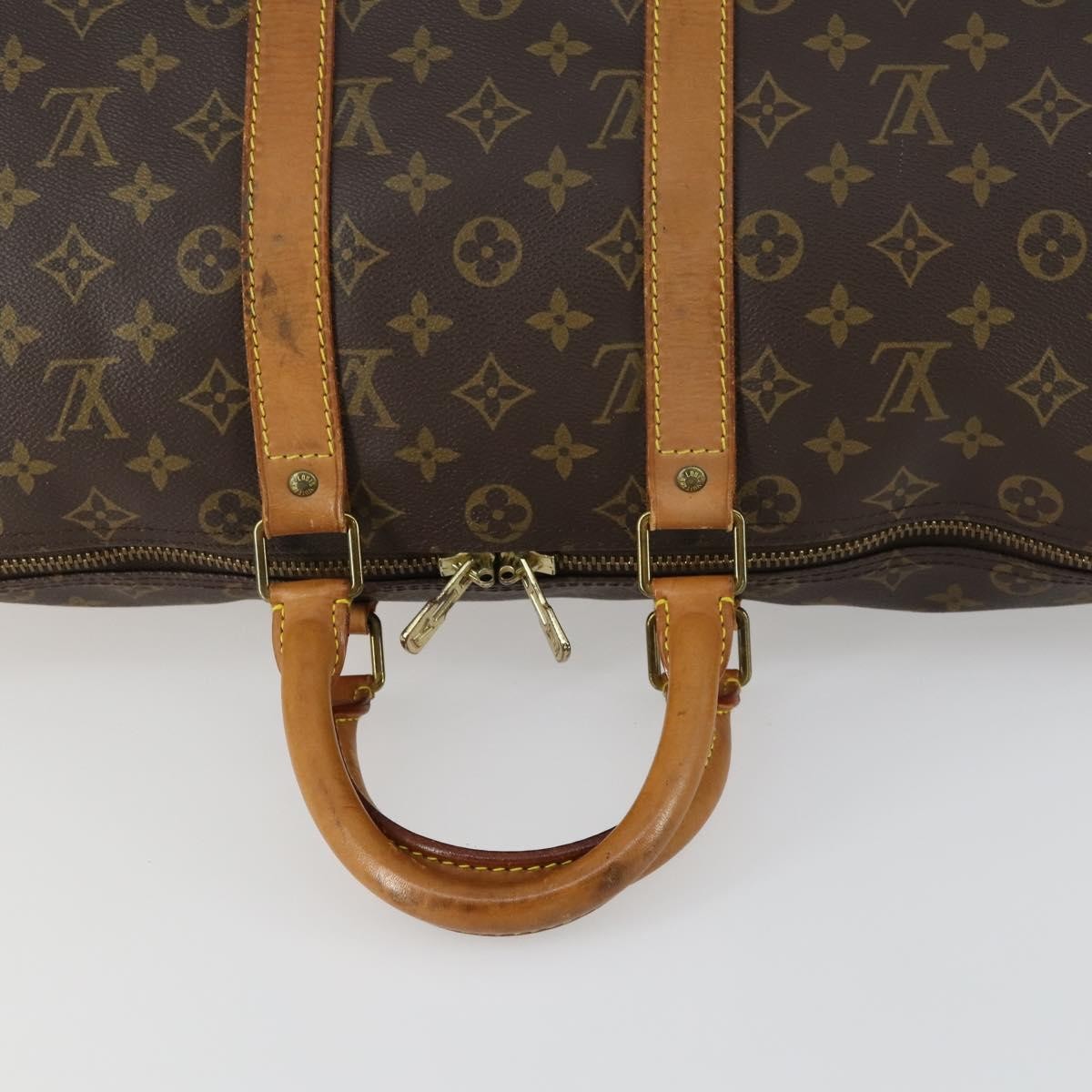 Louis Vuitton Keepall Bag Monogram Canvas Brown Canvas Travel Bag