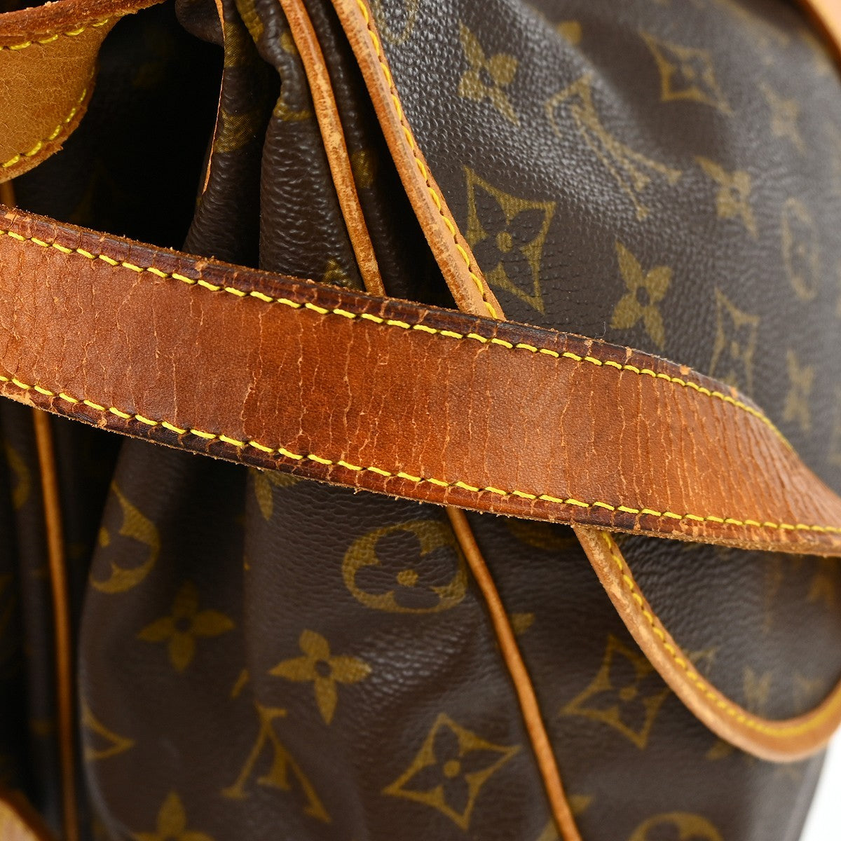 Louis Vuitton Saumur Handbag Monogram Canvas Brown Canvas Shoulder Bag