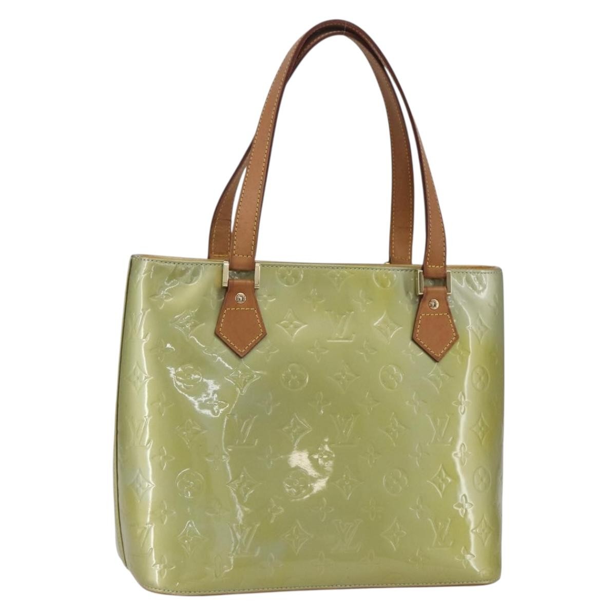 Louis Vuitton Houston Handbag Monogram Vernis Green Patent_Leather Tote Bag