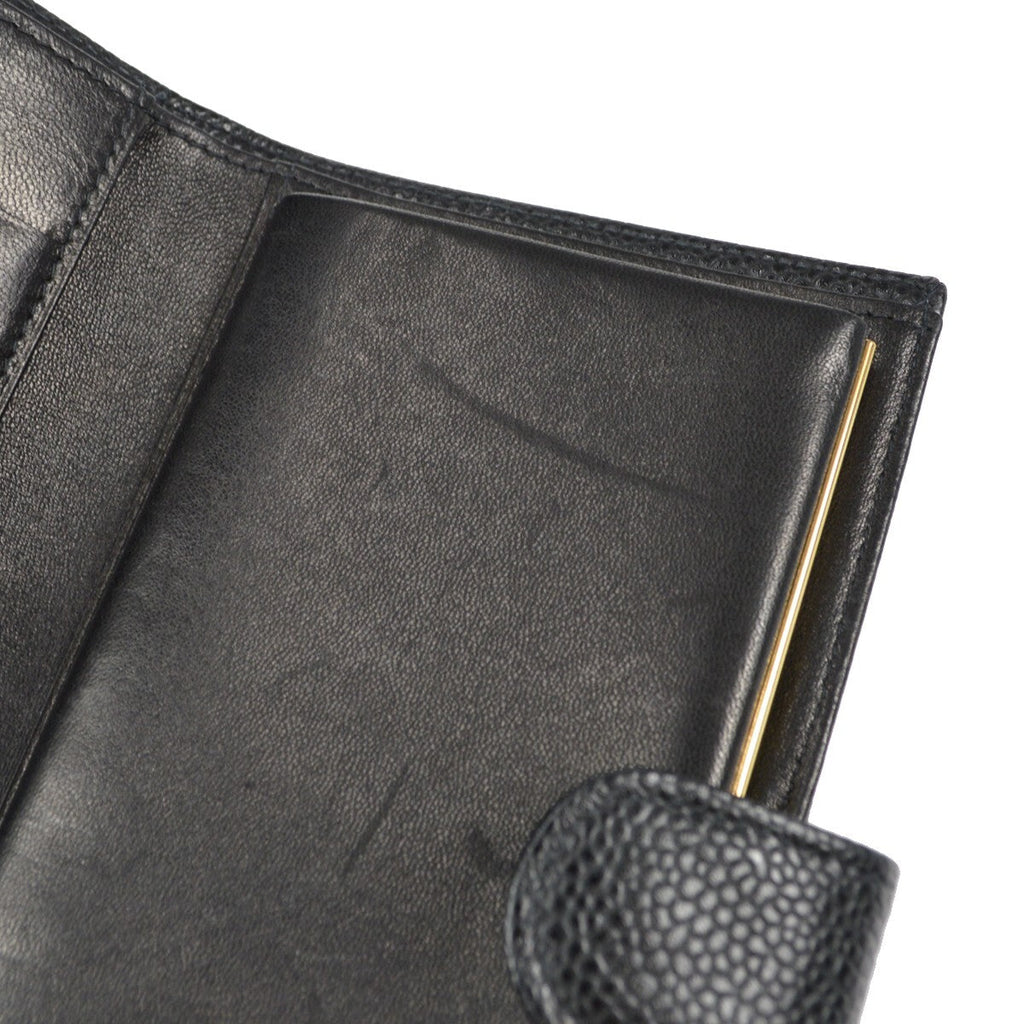 Chanel Timeless Cc French Wallet Caviar Black Leather Wallets Accessory