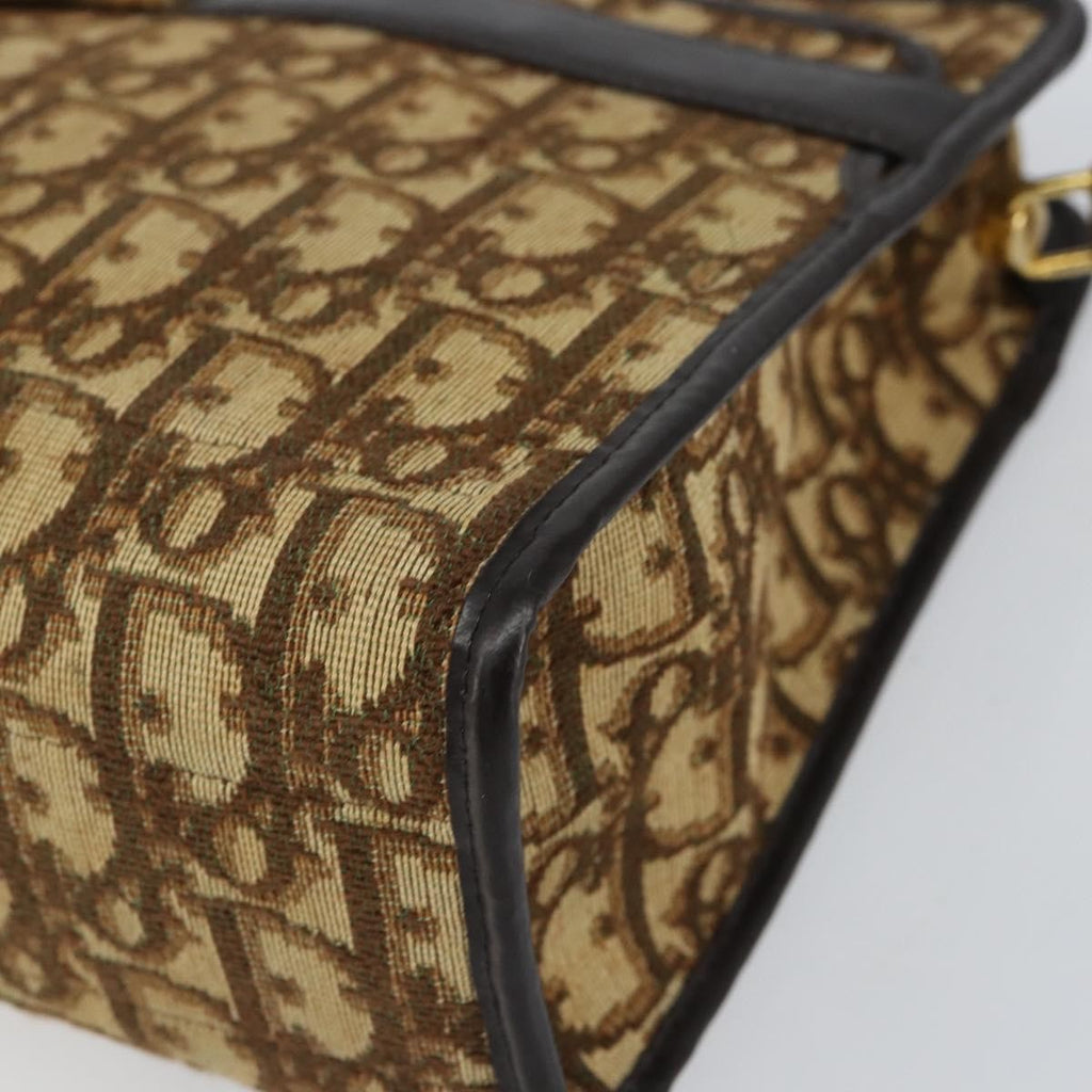 Christian Dior Trotter Shoulder Bag Canvas Beige Canvas Shoulder Bag Bag (Pre-Owned)