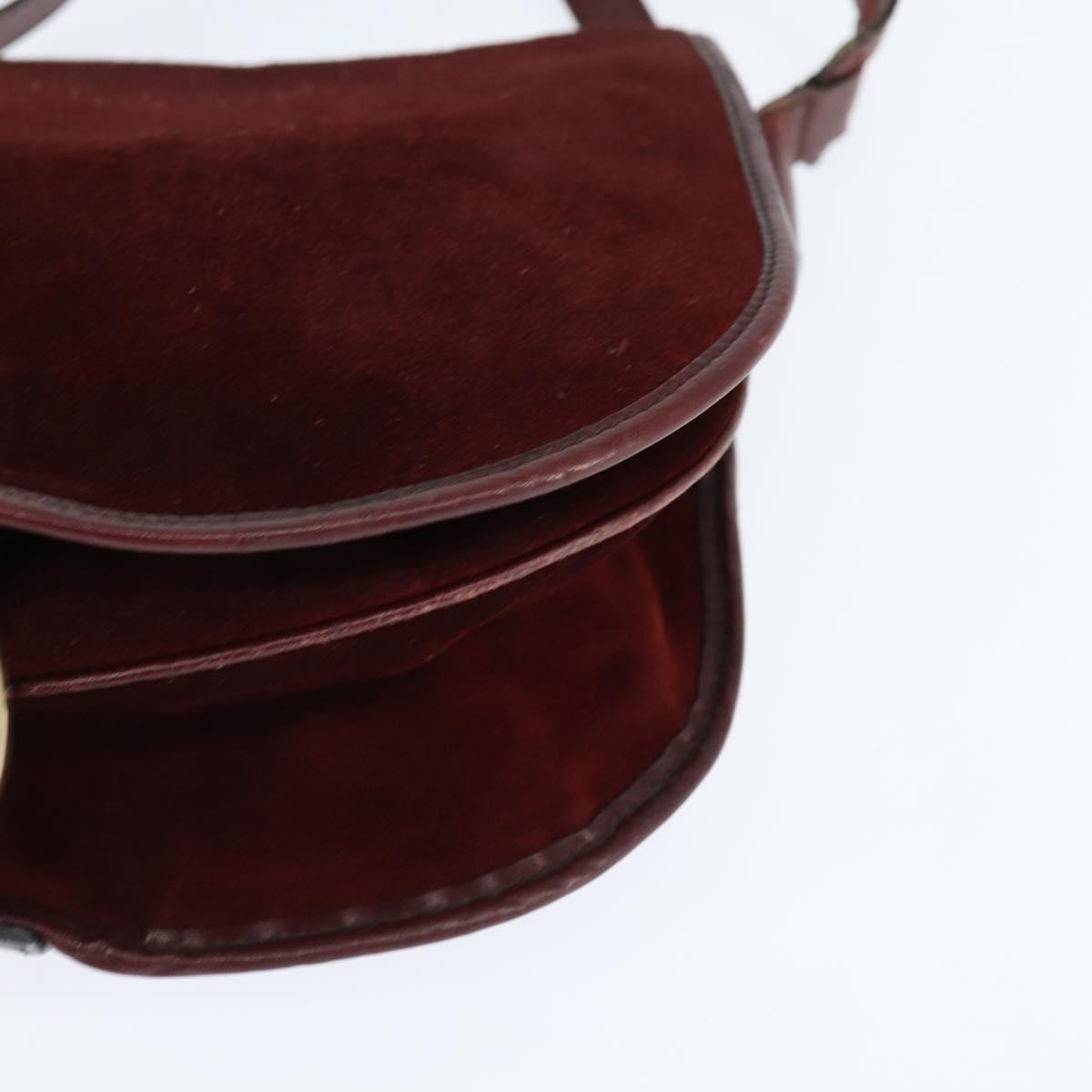 Balenciaga Shoulder Bag Suede Burgundy Suede Shoulder Bag