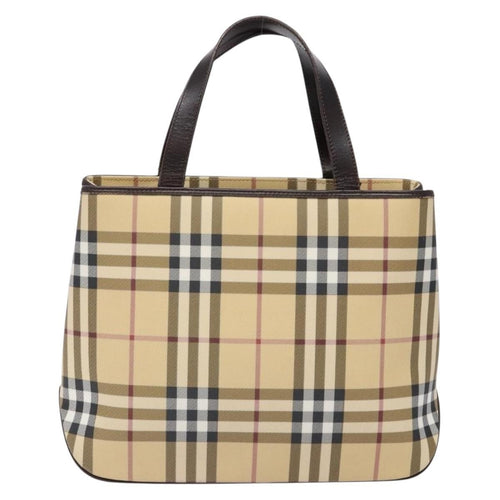 Burberry Vintage Tote Vintage Check Coated Canvas Beige Canvas Tote Bag