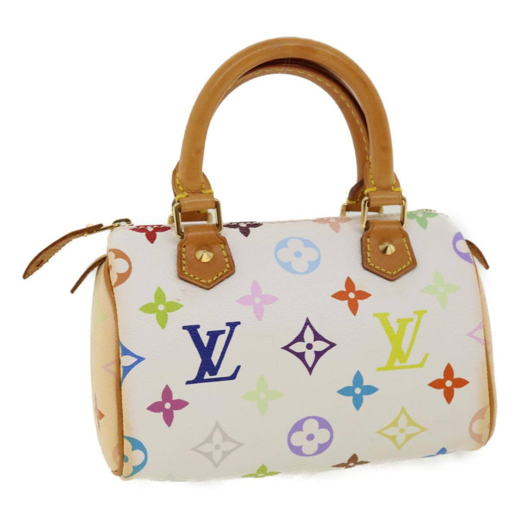 Louis Vuitton Speedy Mini Hl Handbag Monogram Multicolor White Canvas Bag
