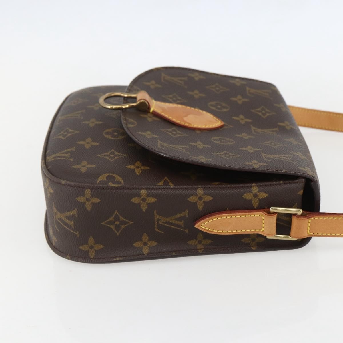 Louis Vuitton Saint Cloud Handbag Monogram Canvas Brown Canvas Shoulder Bag