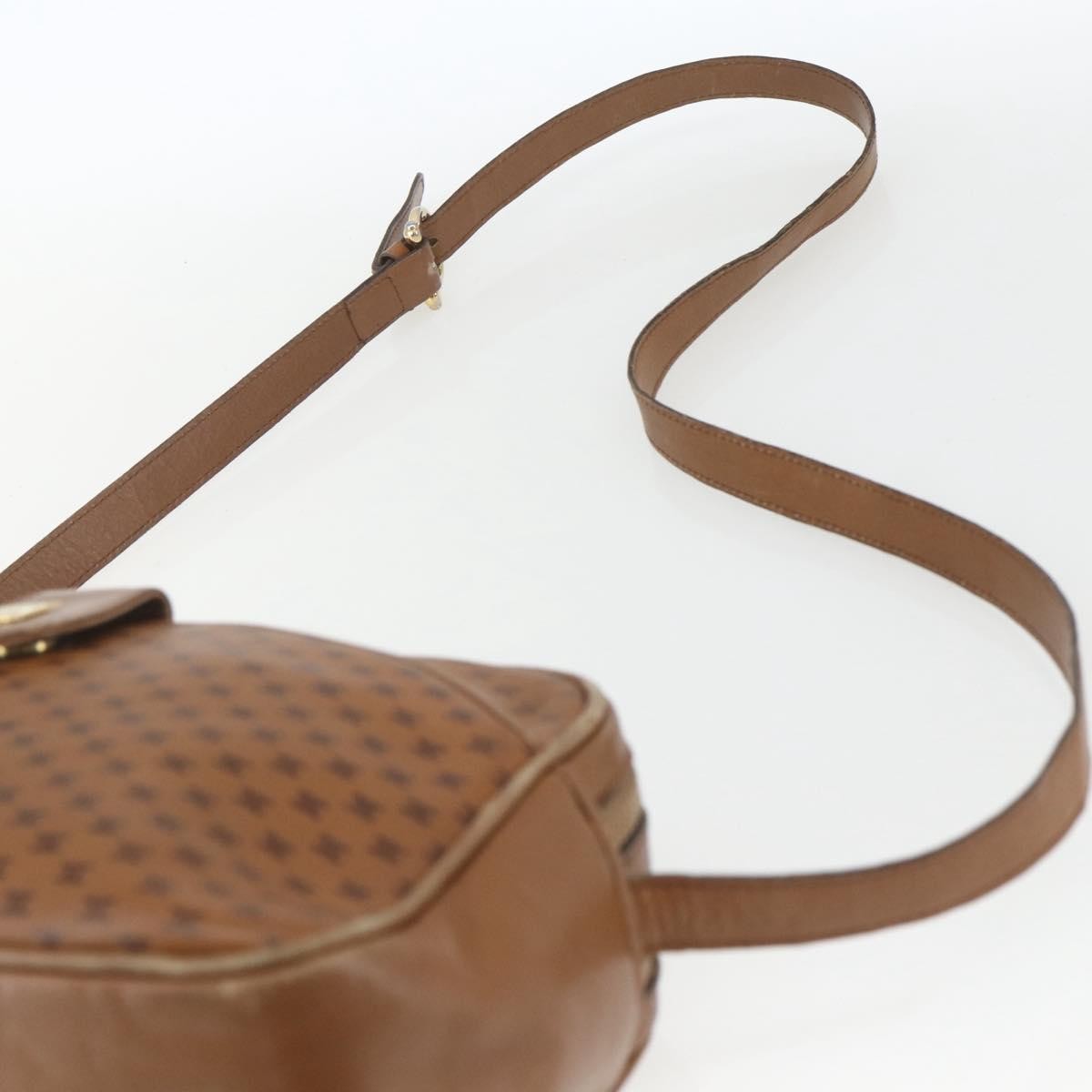 Celine Vintage Macadam Shoulder Bag Canvas And Leather Brown Canvas Shoulder Bag Bag