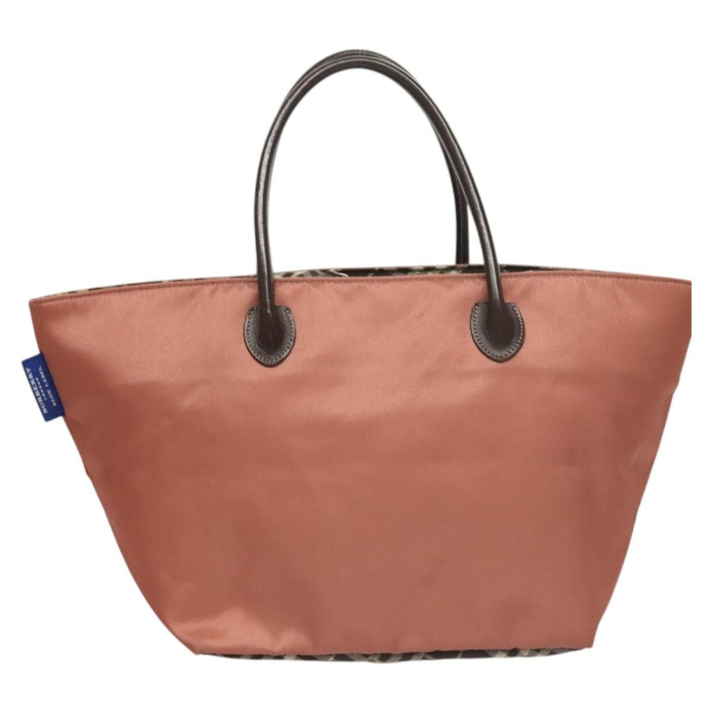 Burberry Nova Check Blue Label Nylon Pink Nylon Handbag
