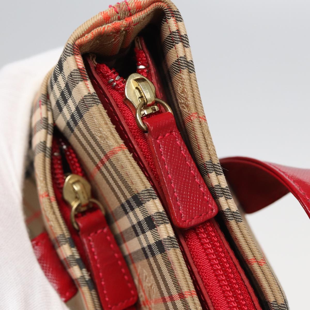 Burberry Nova Check Tote Canvas And Leather Beige Canvas Tote Bag