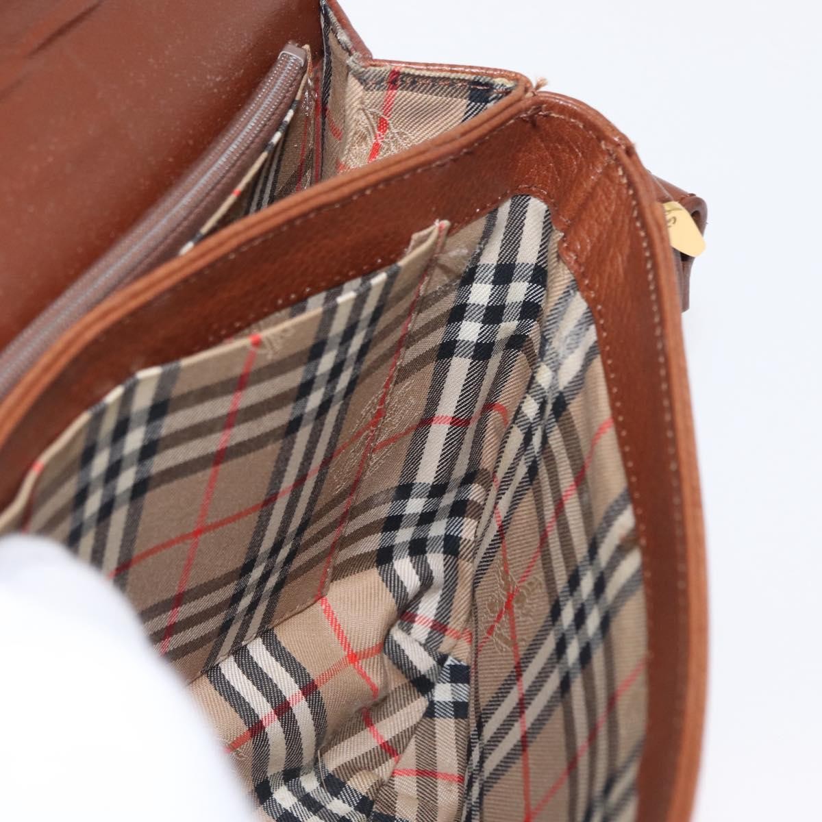 Burberry Vintage Shoulder Bag Leather Brown Leather Shoulder Bag