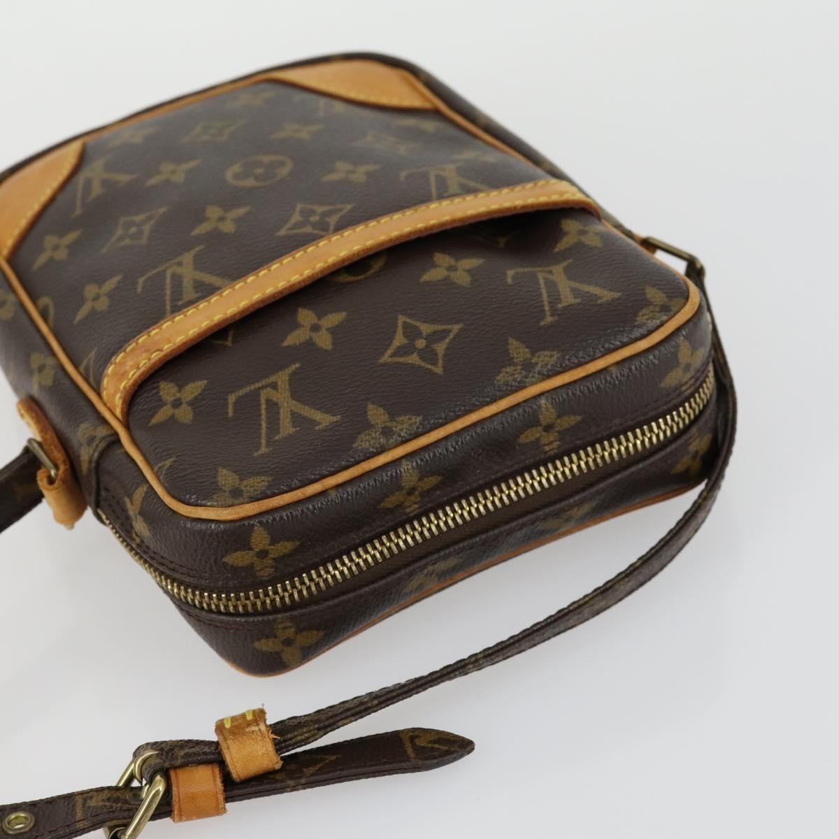 Louis Vuitton Danube Handbag Monogram Canvas Brown Canvas Shoulder Bag