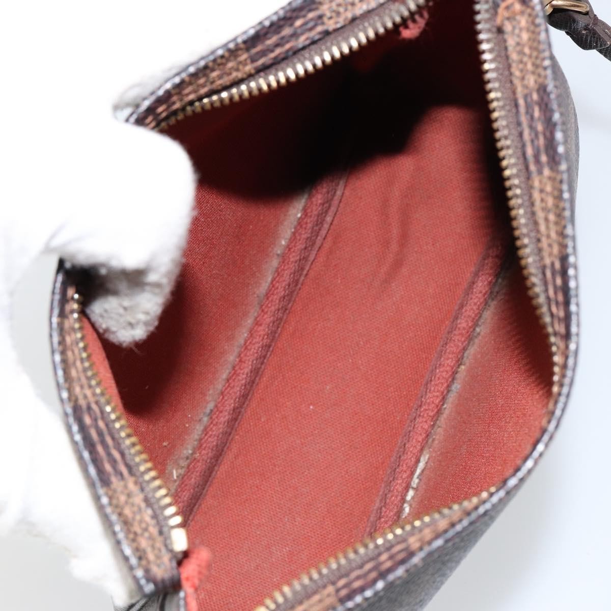 Louis Vuitton Trousse Make Up Bag Damier Canvas Brown Canvas Clutche & Pouche Bag