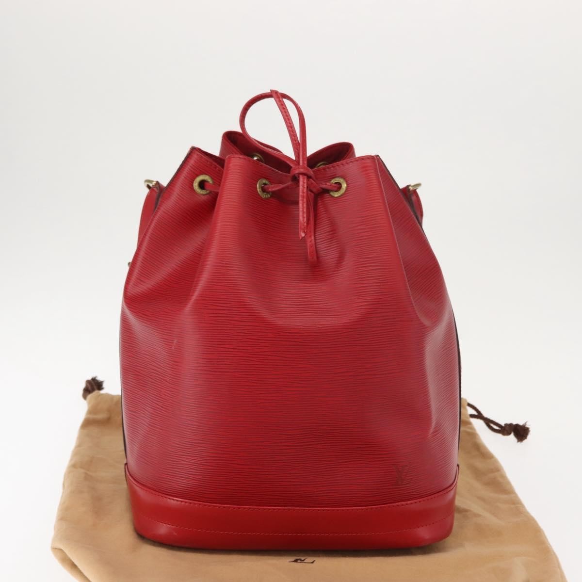 Louis Vuitton Noe Handbag Epi Leather Red Leather Shoulder Bag