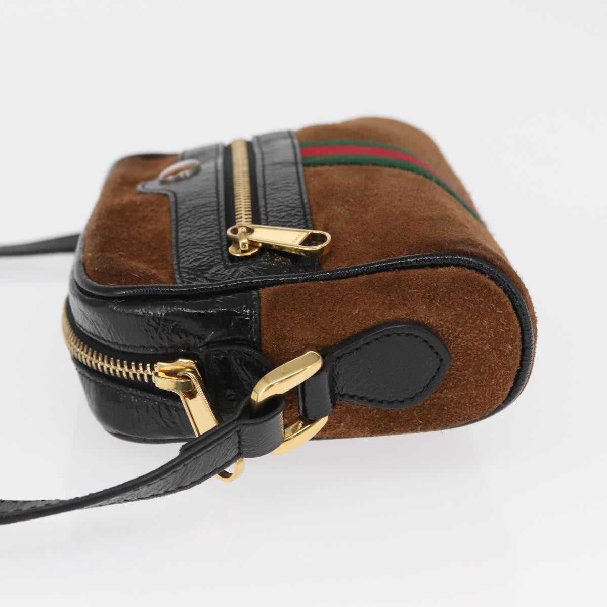 Gucci Ophidia Shoulder Bag Suede Brown Suede Shoulder Bag Bag (Pre-Owned)