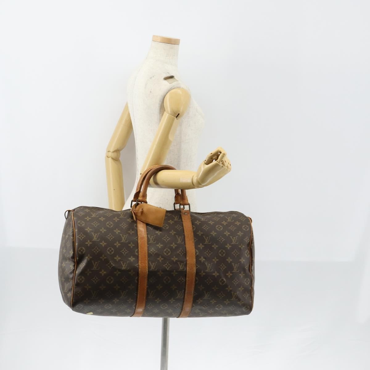 Louis Vuitton Keepall Bag Monogram Canvas Brown Canvas Travel Bag