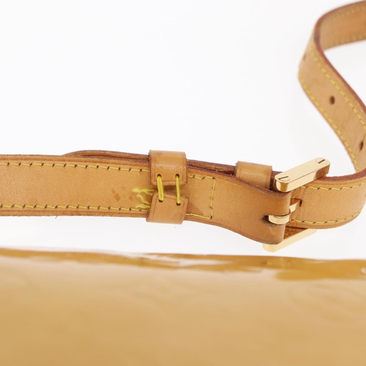 Louis Vuitton Thompson Street Handbag Monogram Vernis Yellow Patent_Leather Shoulder Bag
