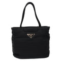 Prada Vintage Zip Handbag Tessuto Black Nylon Handbag