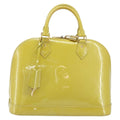 Louis Vuitton Alma Handbag Monogram Vernis Green Patent_Leather Handbag