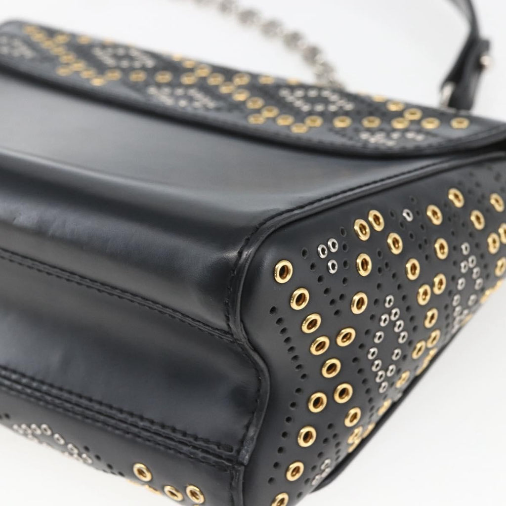 Louis Vuitton Twist Handbag Limited Edition Grommet Embellished Leather Black Leather Shoulder Bag
