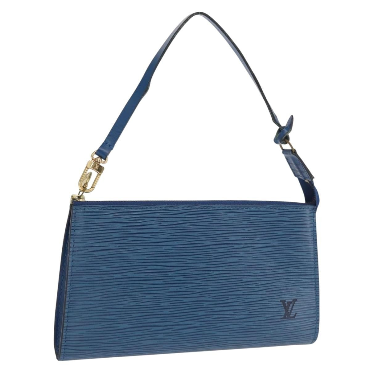 Louis Vuitton Pochette Accessoires Epi Leather Blue Leather Clutche & Pouche Bag