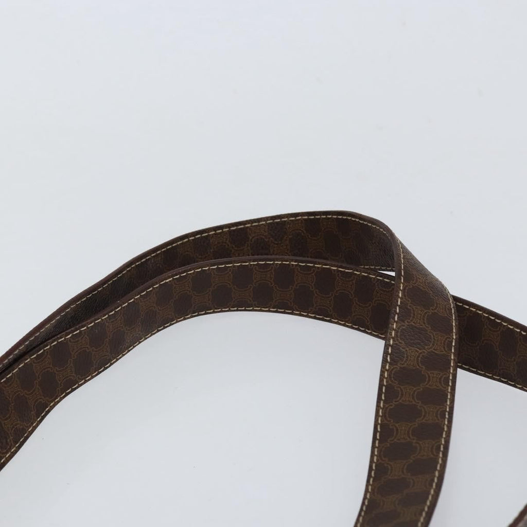 Celine Vintage Macadam Tote Bag Canvas Brown Canvas Tote Bag Bag
