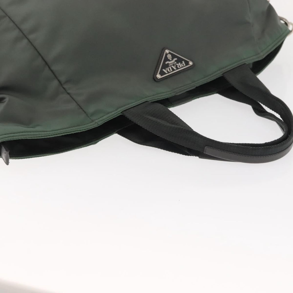 Prada Vela Convertible Tote Tessuto Khaki Nylon Tote Bag Bag