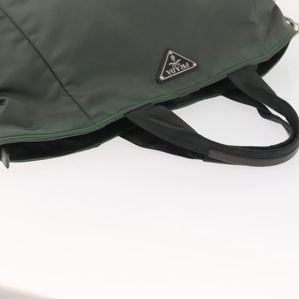 Prada Vela Convertible Tote Tessuto Khaki Nylon Tote Bag Bag