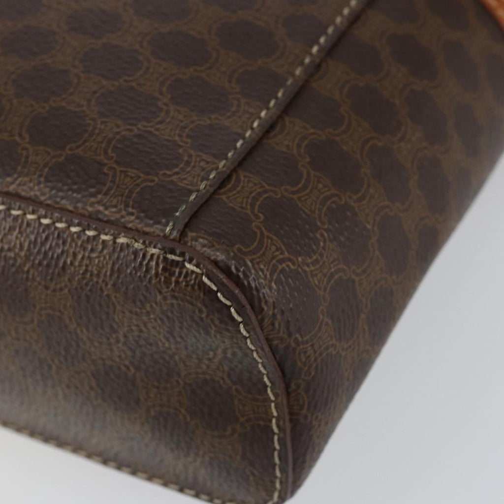 Celine Macadam Vanity Bag Canvas Brown Canvas Clutche & Pouche Bag