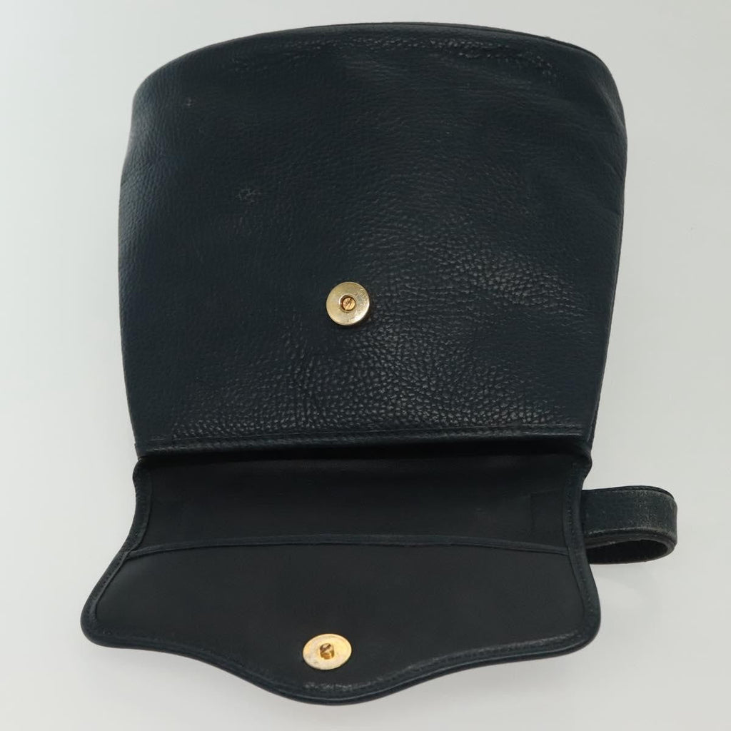 Christian Dior Vintage Handbag Leather Navy Leather Handbag (Pre-Owned)