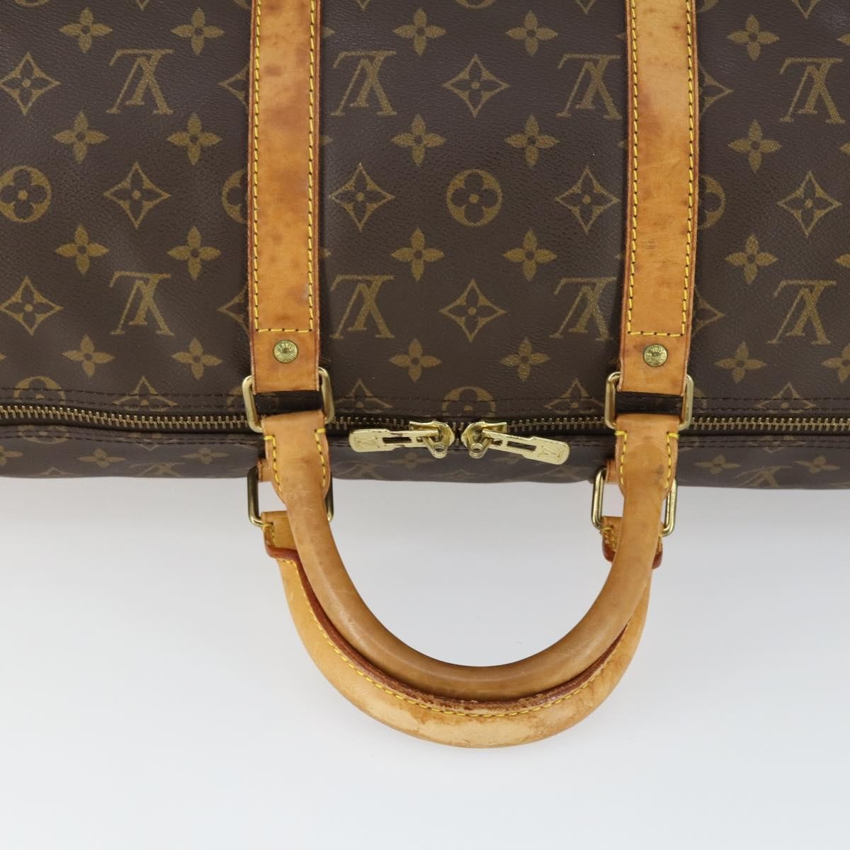 Louis Vuitton Keepall Bag Monogram Canvas Brown Canvas Travel Bag