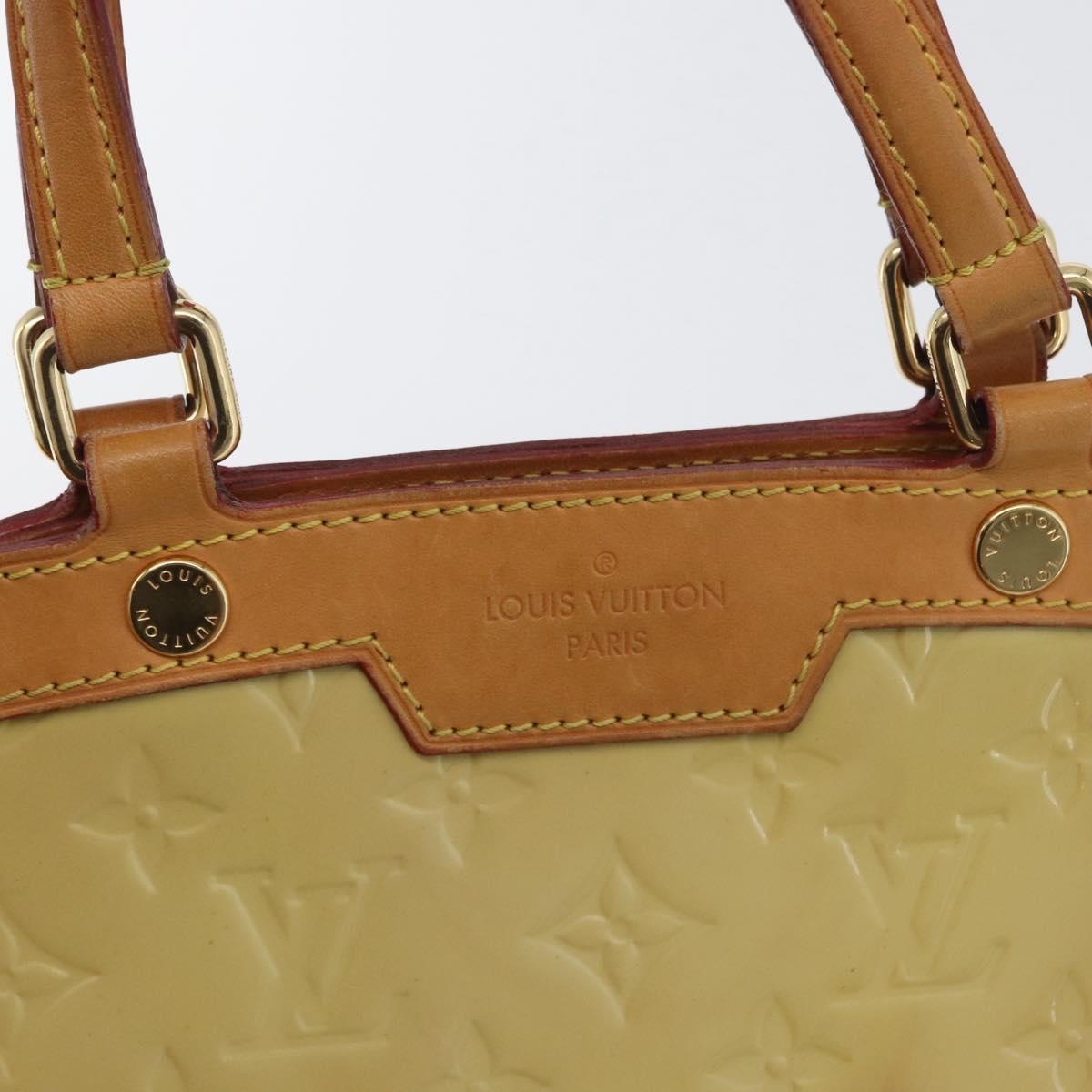 Louis Vuitton Brea Handbag Monogram Vernis Yellow Patent_Leather Handbag