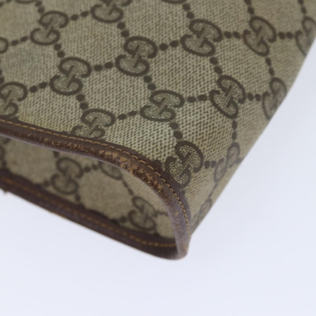 Gucci Gg Supreme Clutch Bag Pvc Beige Pvc Clutche & Pouche Bag (Pre-Owned)