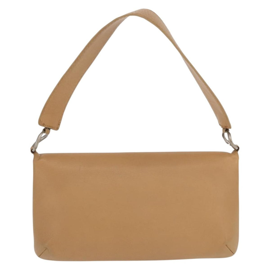 Chanel Giant Mademoiselle Lock Shoulder Bag Quilted Leather Beige Leather Shoulder Bag Bag