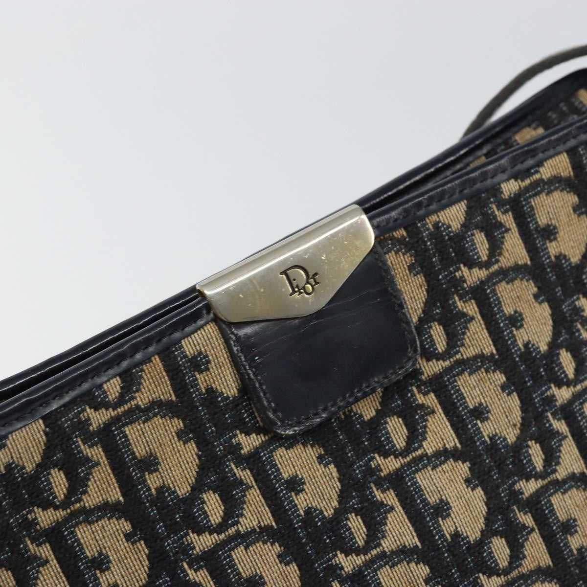 Christian Dior Vintage Trotter Shoulder Bag Canvas Navy Canvas Shoulder Bag Bag (Pre-Owned)