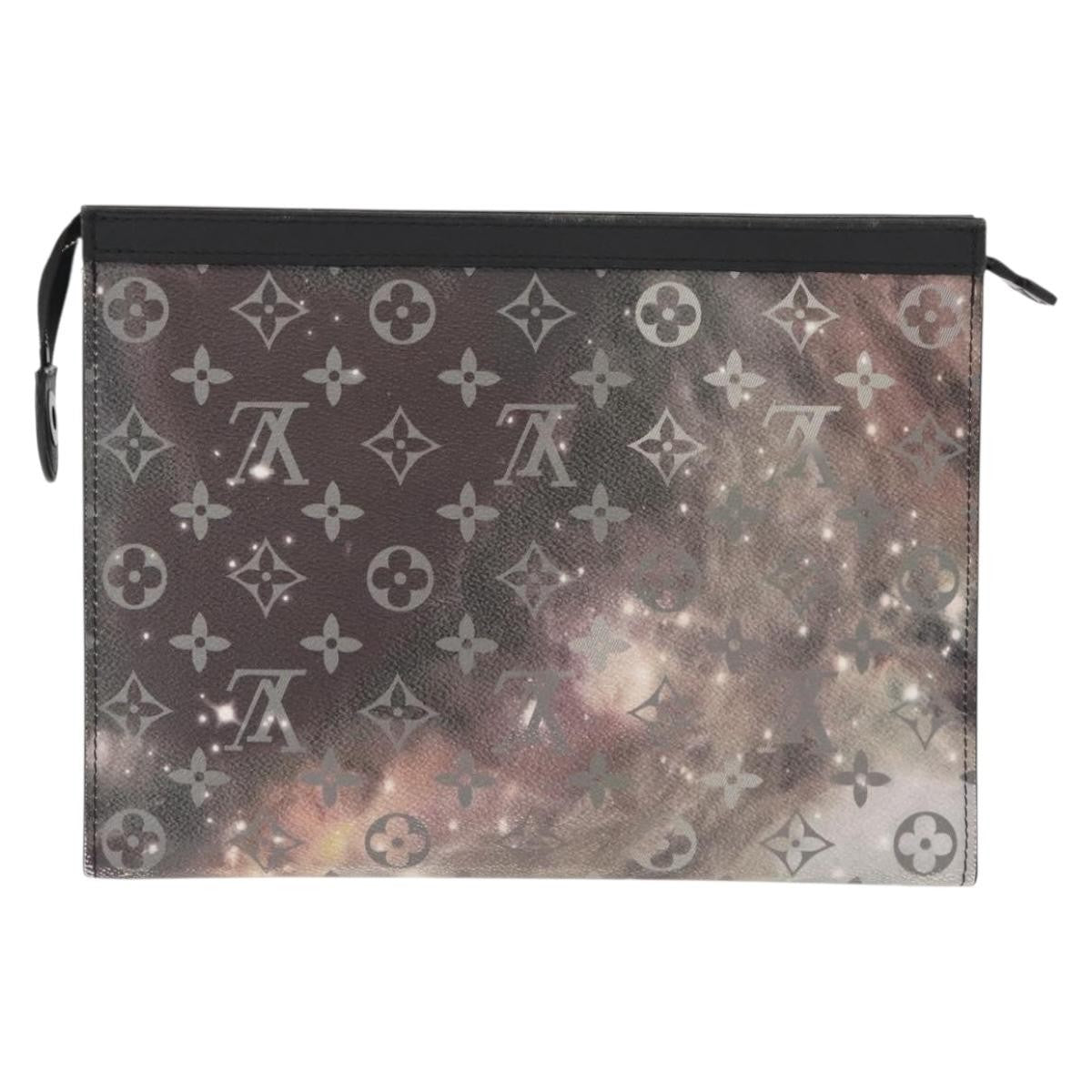 Louis Vuitton Pochette Voyage Monogram Eclipse Canvas Gray Canvas Clutche & Pouche Bag
