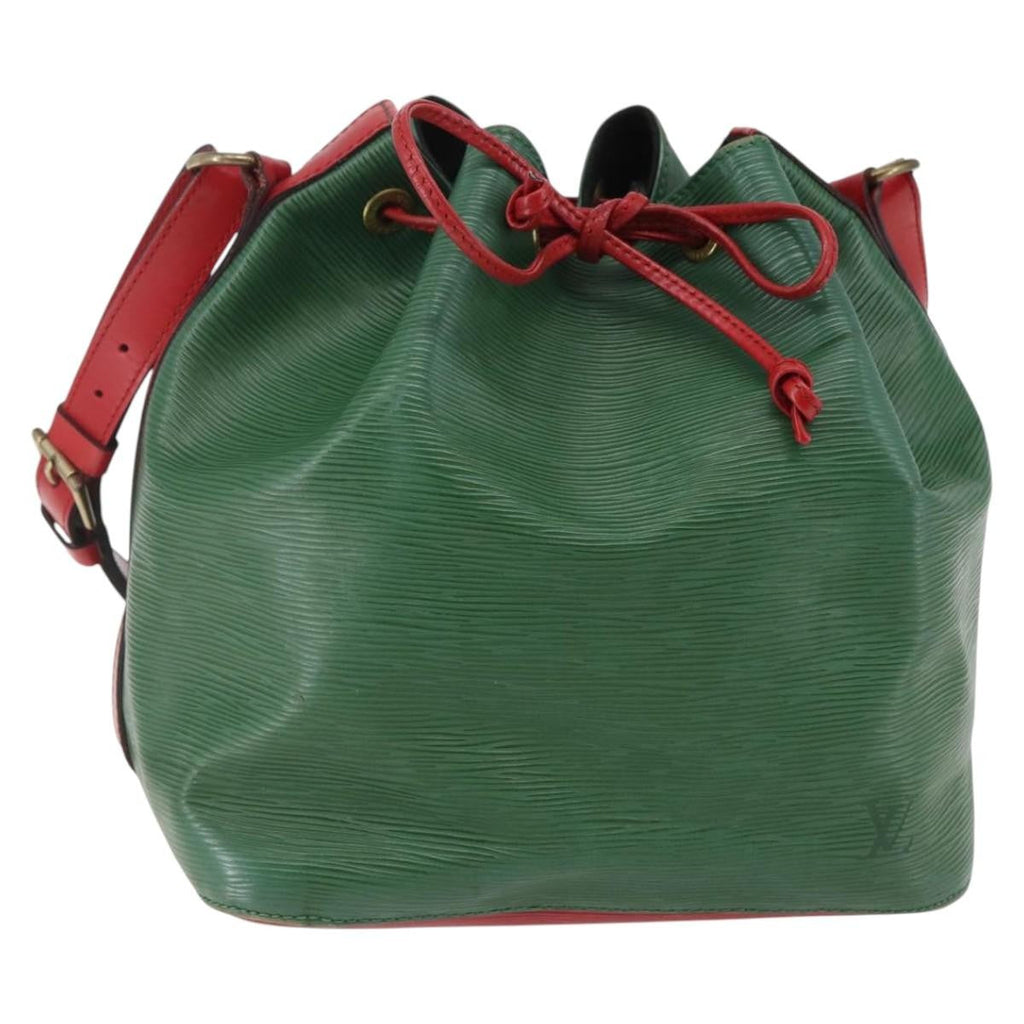 Louis Vuitton Bicolor Petit Noe Handbag Epi Leather Green Leather Bag