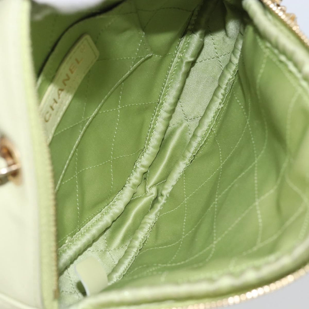Chanel Diamond Chain Crossbody Bag Quilted Lambskin Green Leather Shoulder Bag Bag