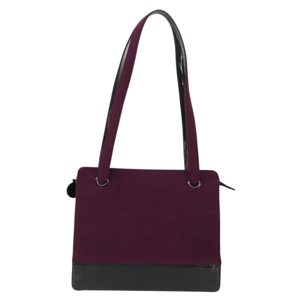 Chanel Vintage Logo Tote Cotton Purple Cotton Tote Bag Bag