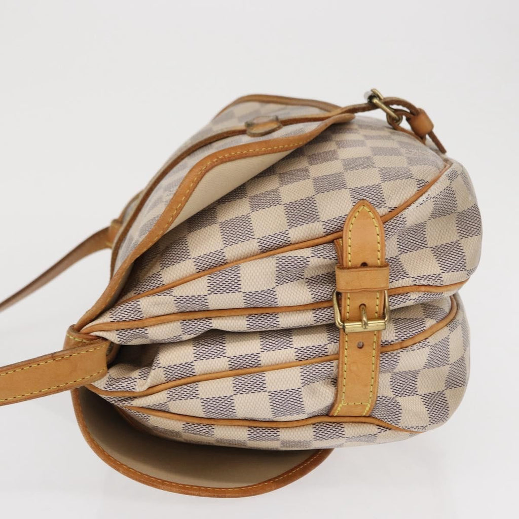 Louis Vuitton Saumur Handbag Damier Beige Canvas Shoulder Bag