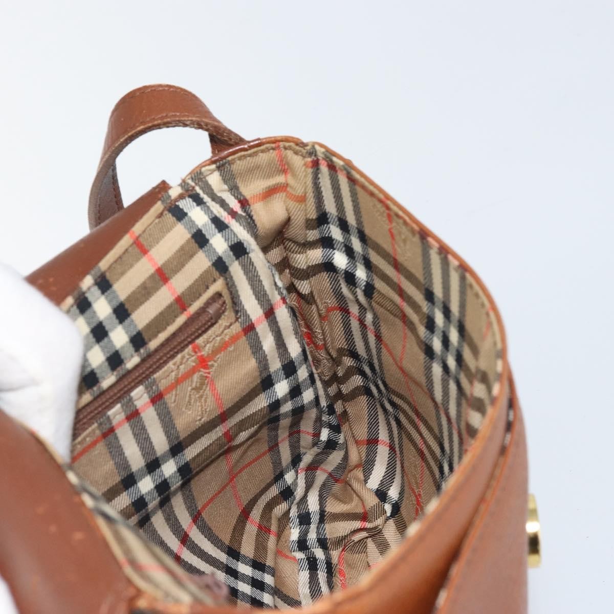 Burberry Vintage Shoulder Bag Leather Brown Leather Shoulder Bag