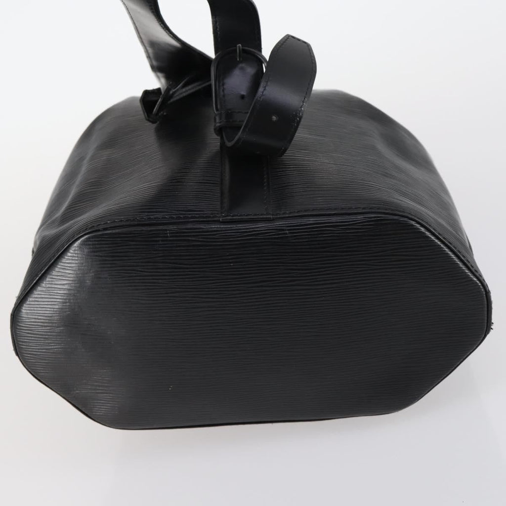 Louis Vuitton Sac A Dos Drawstring Backpack Epi Leather Black Leather Bag