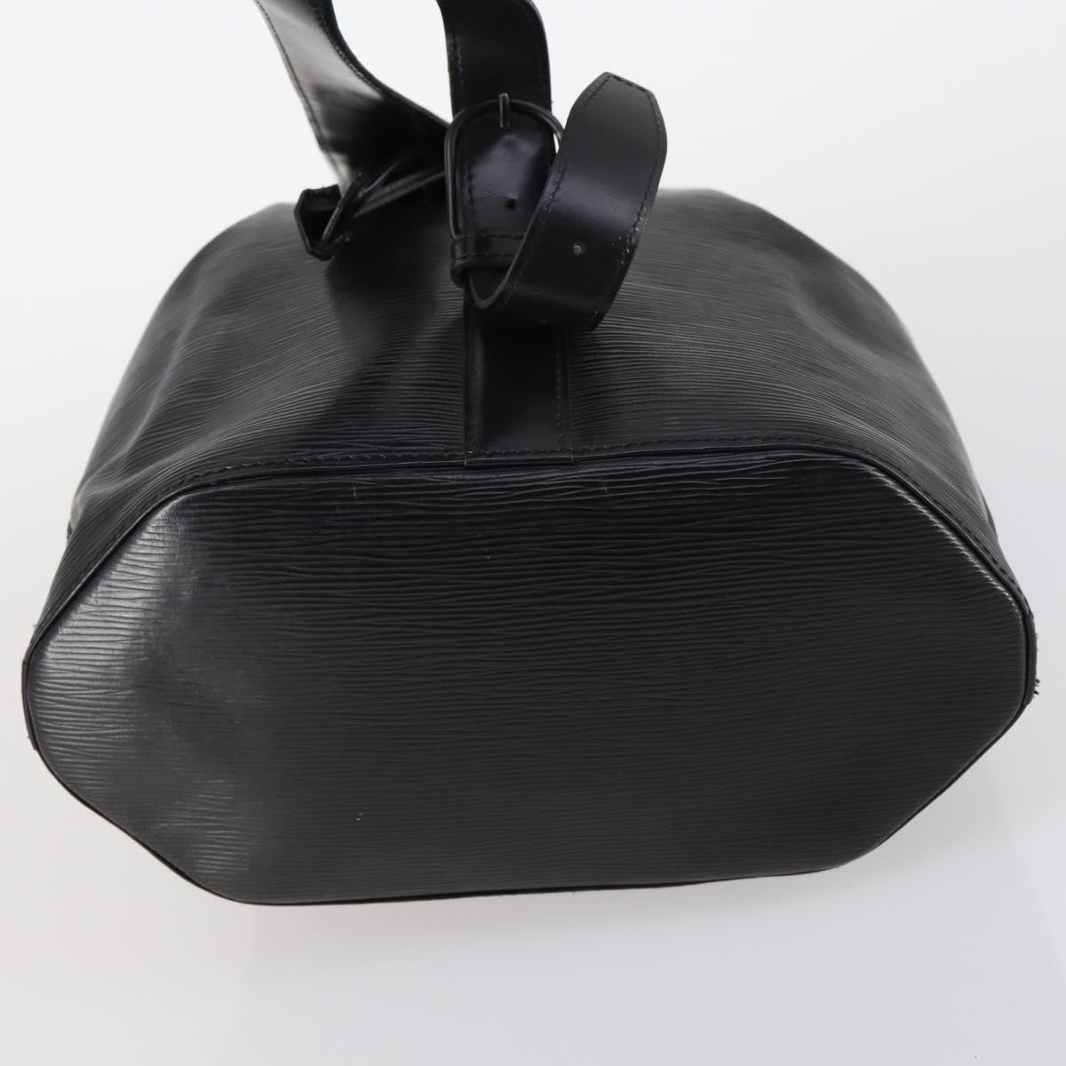 Louis Vuitton Sac A Dos Drawstring Backpack Epi Leather Black Leather Bag