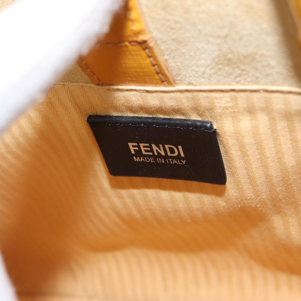Fendi 2Jours Bag Leather Yellow Leather Handbag