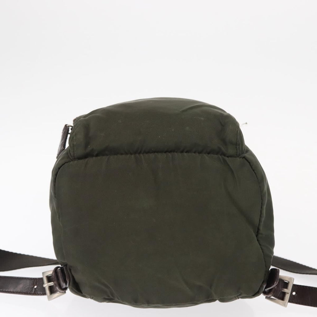 Prada Front Pocket Backpack Tessuto Khaki Nylon Backpack Bag