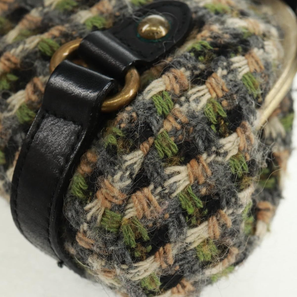 Burberry Blue Label Shoulder Bag Tweed Green Tweed Shoulder Bag
