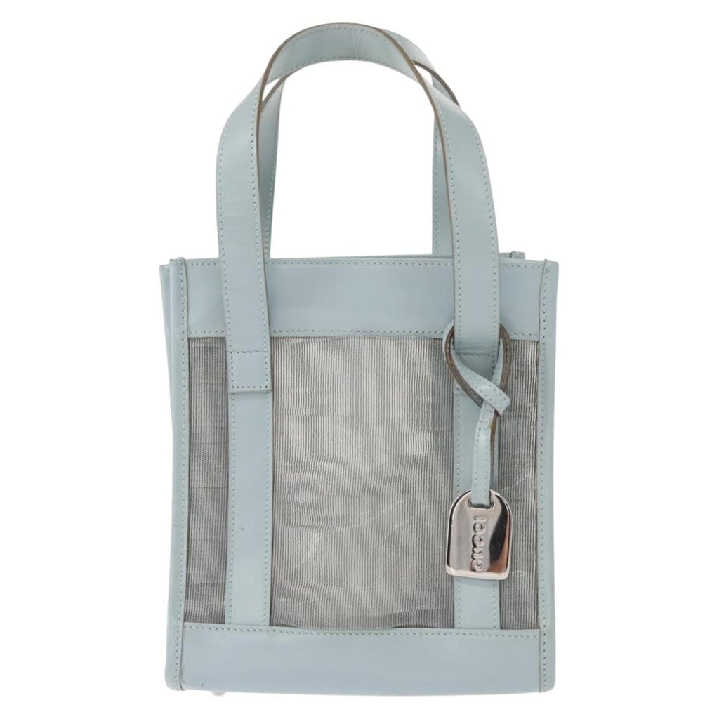 Gucci Vintage Handbag Leather Blue Leather Handbag (Pre-Owned)